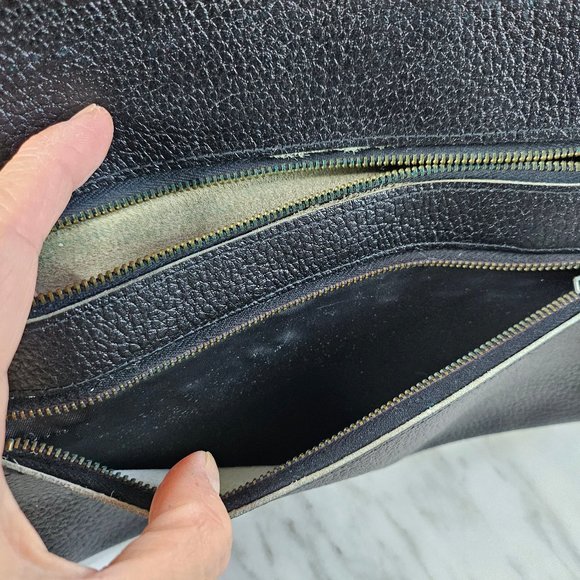 Vintage Black Genuine Cow Leather Pouch - Picture 4 of 7